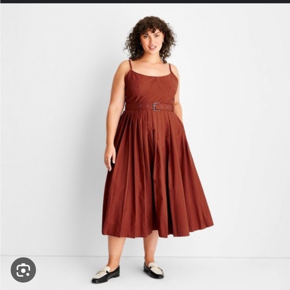 Future Collective Dresses & Skirts - Future Collective Plus Size Strappy Pleated Modi Dress NWT